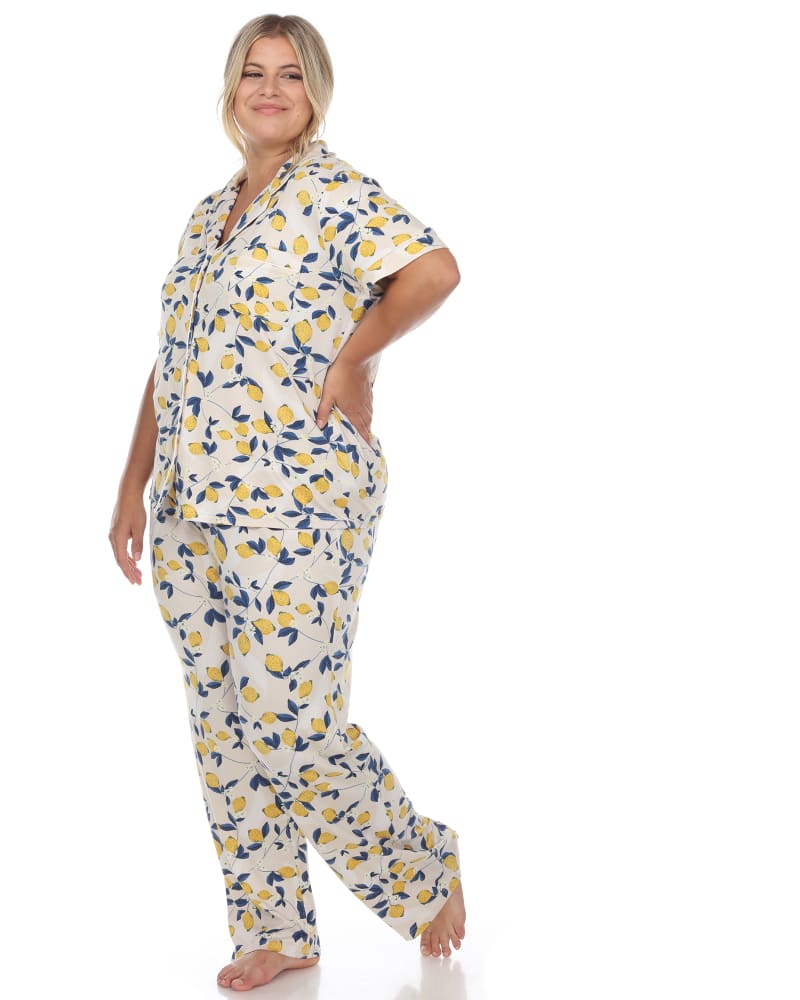 Tropical print pajama set sales
